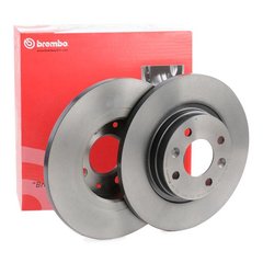 Комплект не вентильованих гальмівних дисків Sandero, BREMBO 1
