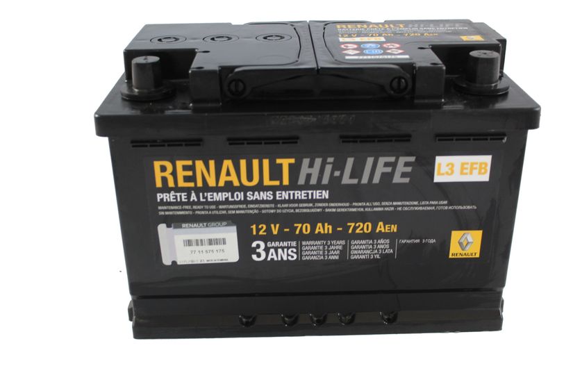 Аккумулятор (70 А*ч) Renault Megane 3 1.5 K9K Оригінал Start-Stop EFB 1