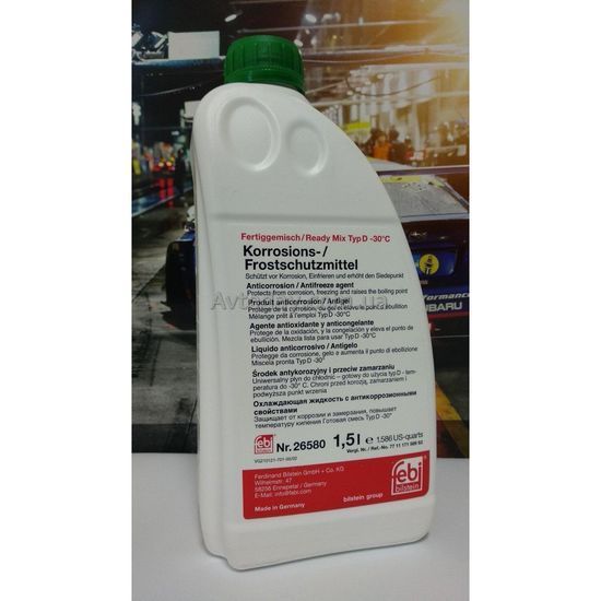 Антифриз зеленый Duster 2 FEBI Ready MIX Typ D -30&deg; 1.5L